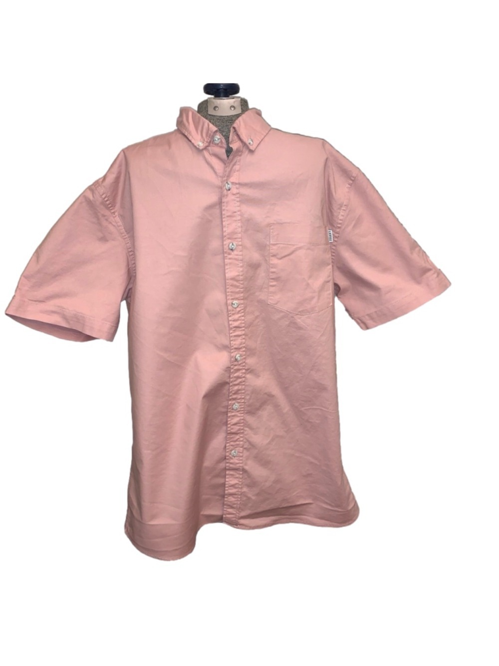 Men's TOPMAN Pink Short Sleeve Casual Button Down Shirt XL